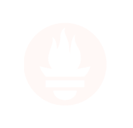 Icon of a flame over a circular background