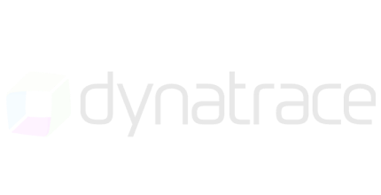Dynatrace logo on a black background.